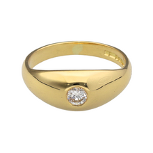 Load image into Gallery viewer, 18ct Gold &amp; Diamond Set Signet Ring
