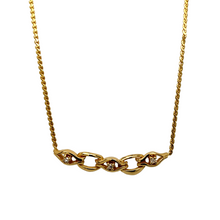 Load image into Gallery viewer, 18ct Gold &amp; Diamond Set Curb 17&quot; Necklace
