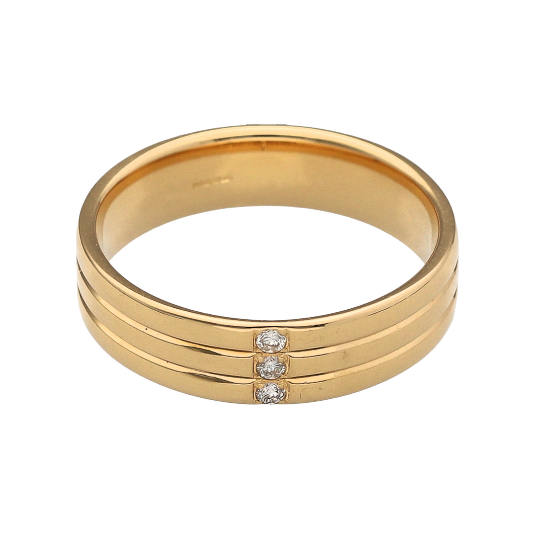 18ct Gold & Diamond Set Band Ring