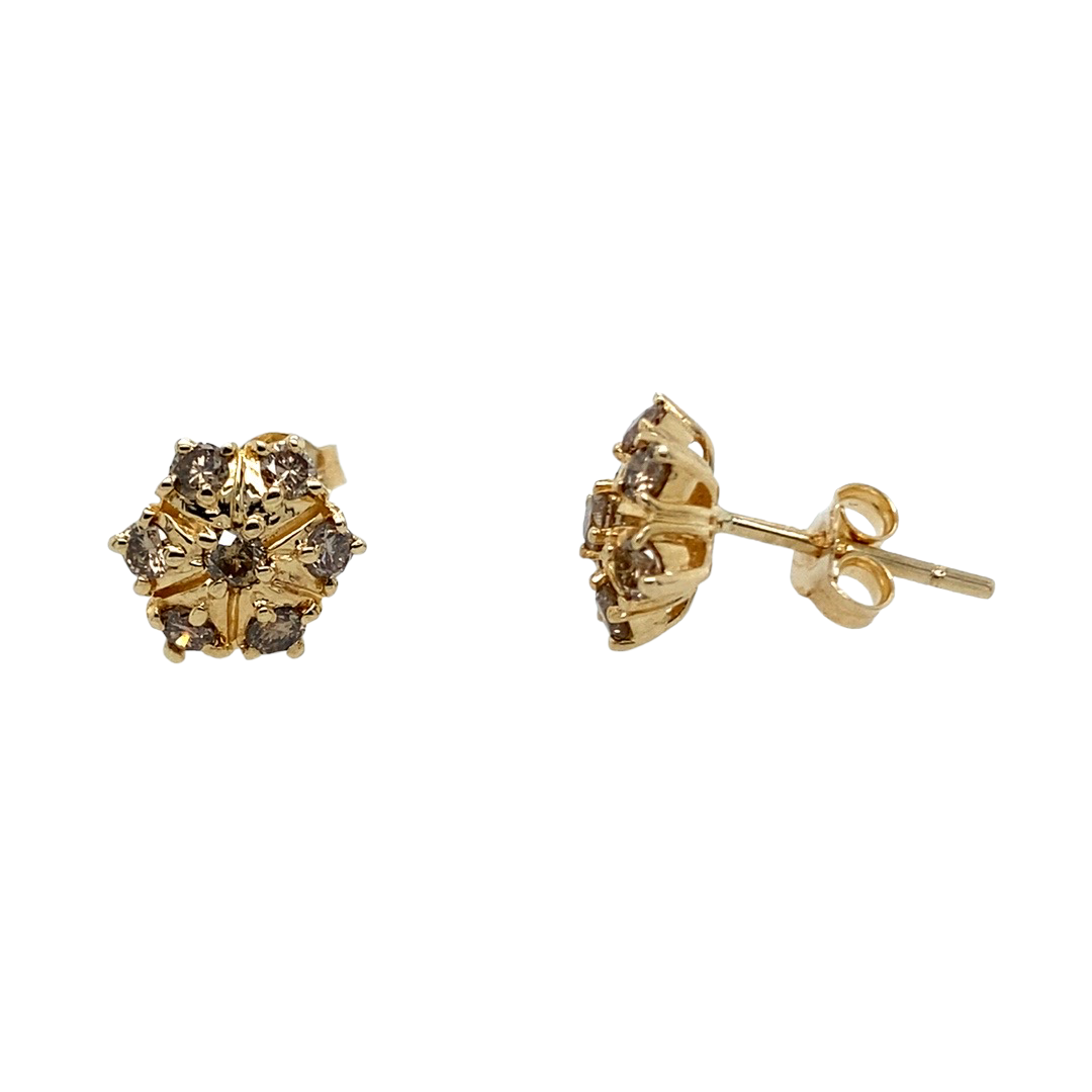 STUD EARRINGS GOLD-CHAMPAGNE - veradesign.is