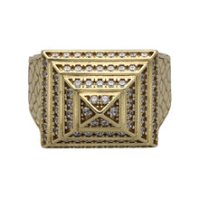 Load image into Gallery viewer, New 9ct Gold &amp; Cubic Zirconia Set Pyramid Ring
