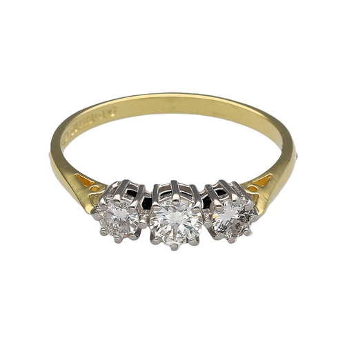 18ct Gold & Diamond Trilogy Ring