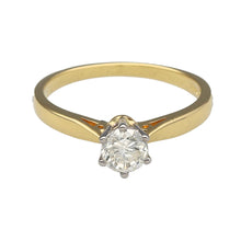 Load image into Gallery viewer, 18ct Gold &amp; 50pt Diamond Set Solitaire Ring
