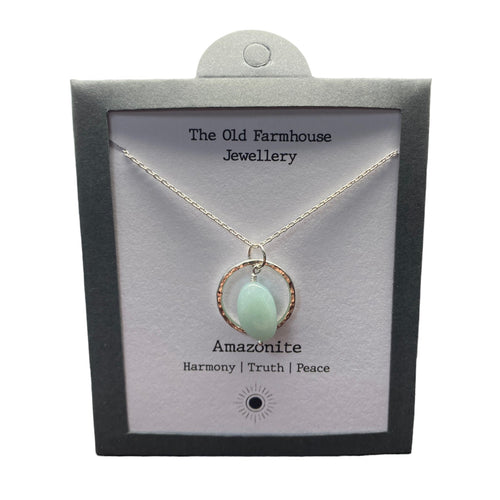 New 925 Silver & Amazonite Set Nugget 18