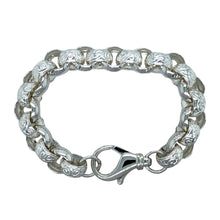 Load image into Gallery viewer, New 925 Silver 8.5&quot; Patterned Belcher Bracelet
