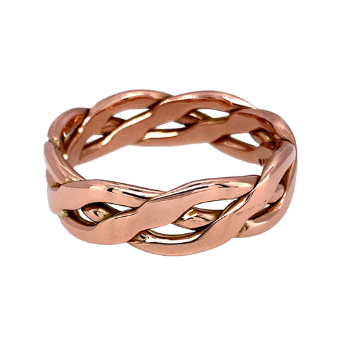 9ct Welsh Gold Celtic Weave Band Ring