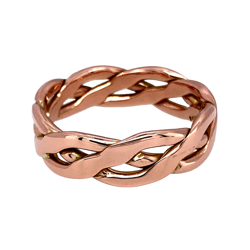 9ct Welsh Gold Celtic Weave Band Ring