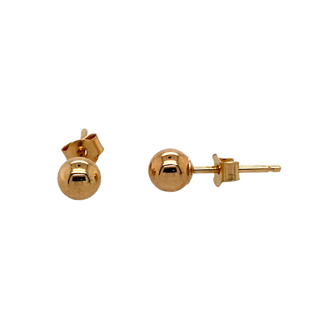 Ball Stud Earrings | 18k Yellow Gold | Small | Camillette