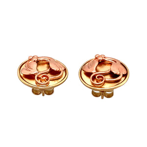 9ct Gold Clogau Tree of Life Round Stud Earrings