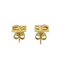 Load image into Gallery viewer, 9ct Gold Clogau Daffodil Square Stud Earrings
