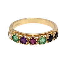 Load image into Gallery viewer, New 9ct Gold &amp; Multi Gemstone Set Band Ring
