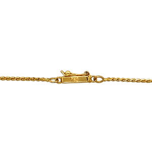 18ct Gold & Diamond Set Curb 17" Necklace