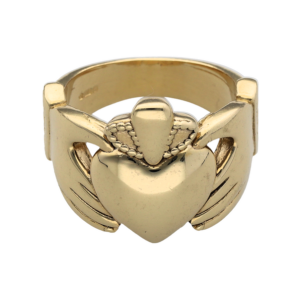 Arlene Claddagh Ring in 10k Yellow Gold For Women Irish Symbol