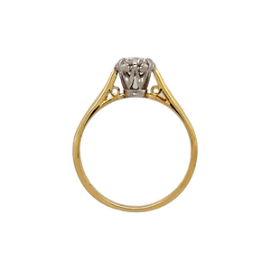 18ct Gold & Diamond Set Solitaire Ring