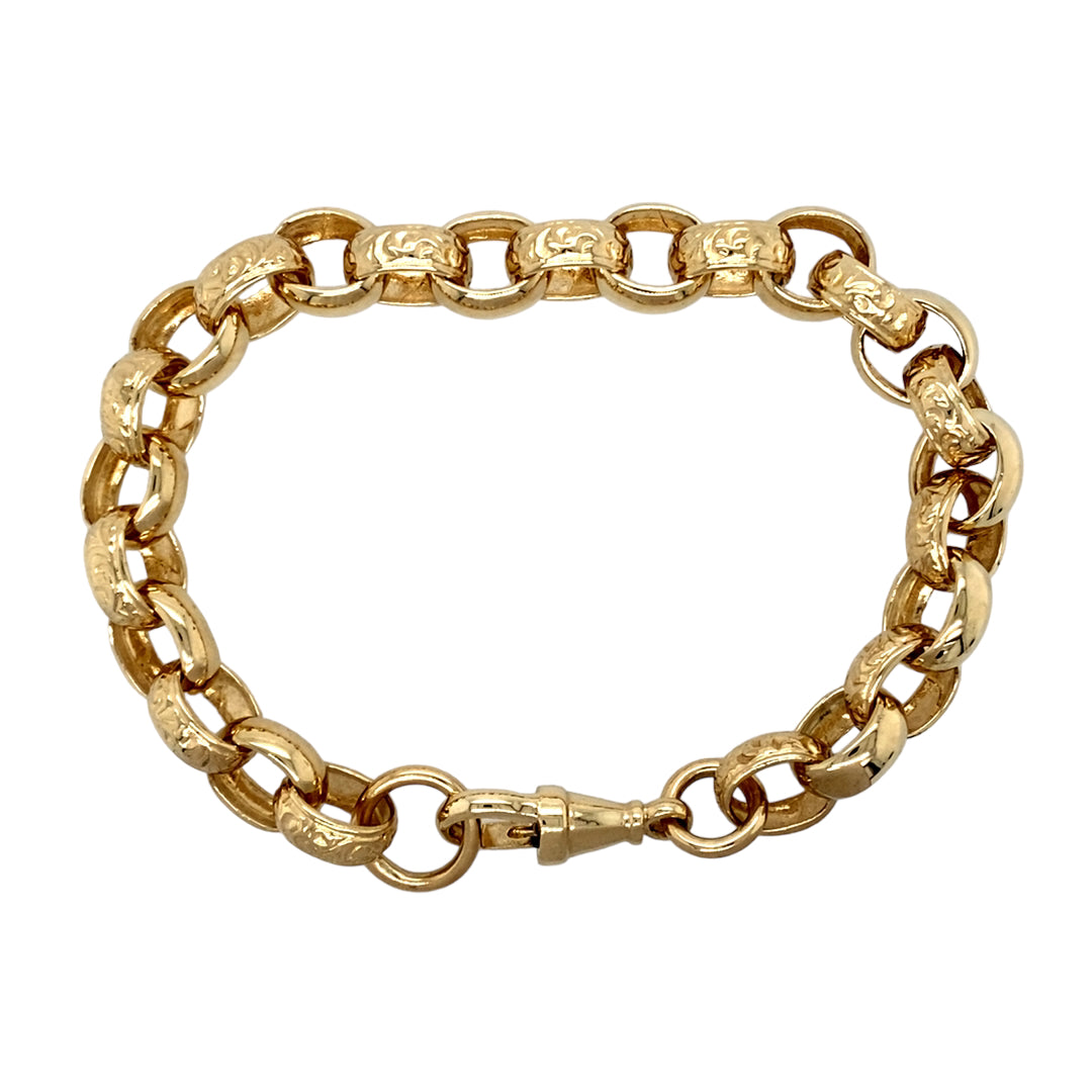 Mens 9k gold on sale bracelet