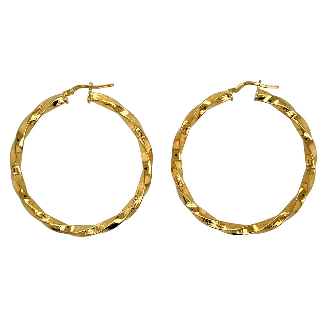 Gold plated creole deals earrings