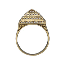 Load image into Gallery viewer, New 9ct Gold &amp; Cubic Zirconia Set Pyramid Ring
