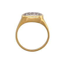 Load image into Gallery viewer, 18ct Gold &amp; Diamond Set Square Signet Ring
