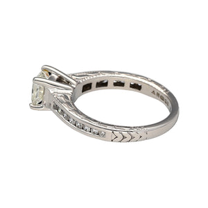 9ct White Gold & Diamond Princess Cut Solitaire Ring