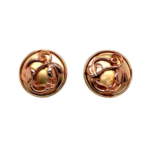 Preowned 9ct Yellow and Rose Gold Clogau Tree of Life Stud Earrings with the weight 5.60 grams